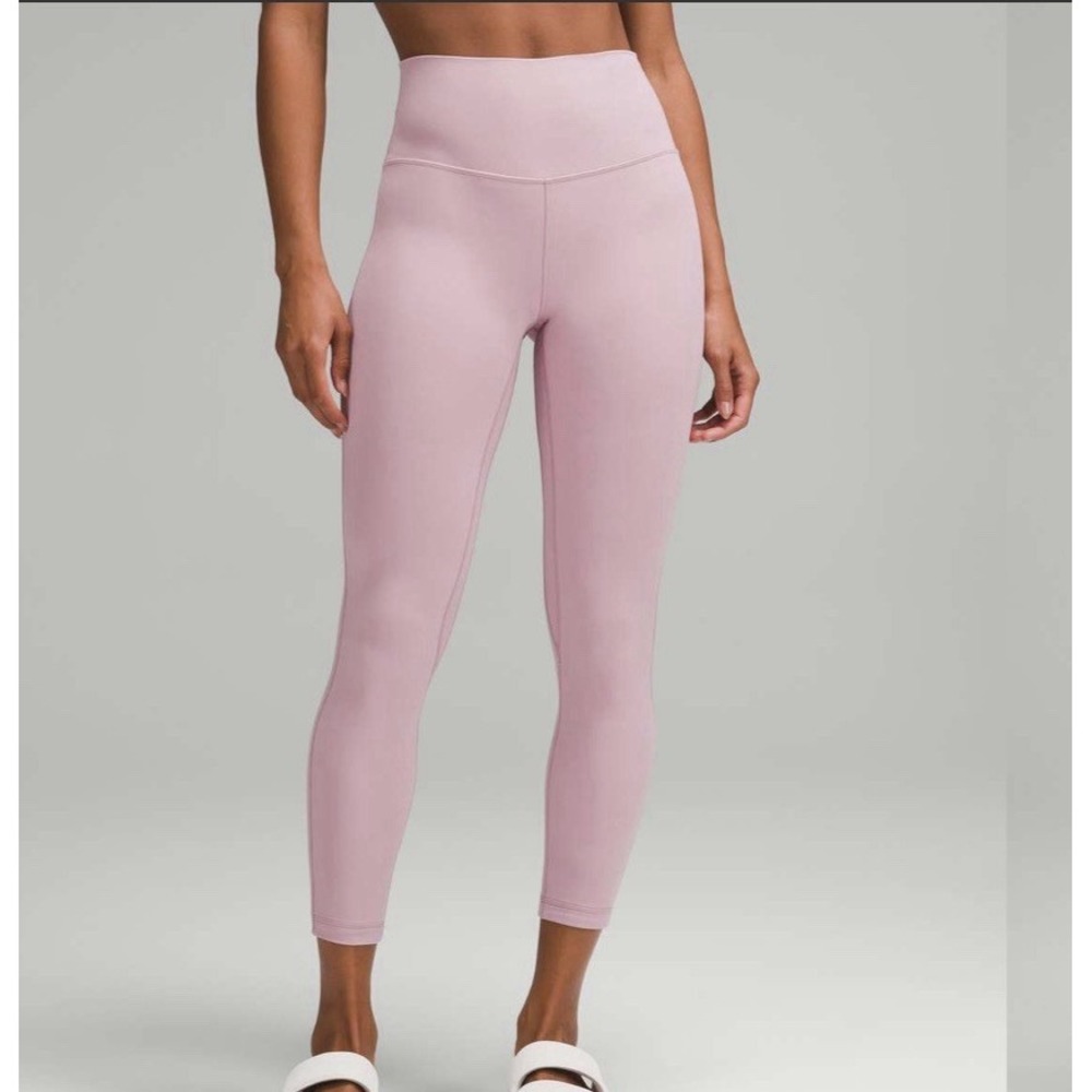 Lululemon Align High Rise Pant 25" Leggings Size 12 Gym Yoga W5CTCS Rose Blush